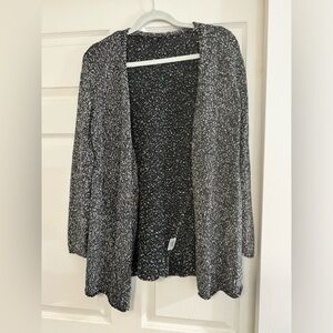 Eileen Fisher Black Sheer Woven Shrug